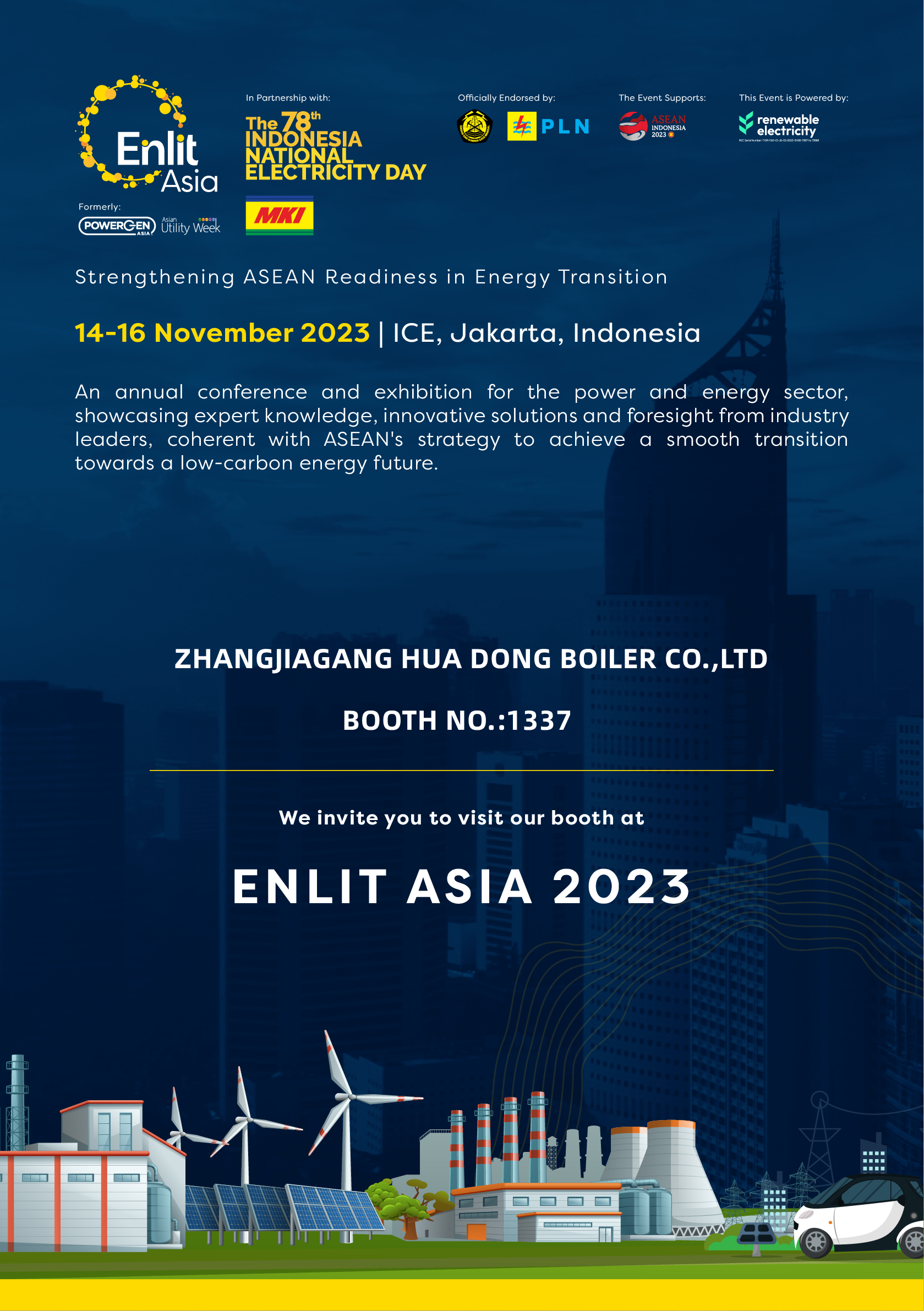 尊龙凯时人生就是博鍋爐在 ENLIT ASIA 2023亞洲電力展